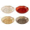 Clear Plastic Serving Bowl, Modern Fruit Bowl with Gold Rim, Multi-use Decorative Snack Bowl for Counter Home Decoration, Kitchen Dining Room Table