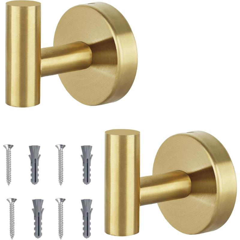 Edelstahl Einzelhaken Kleiderhaken, Bohrfreier Haken, Wandmontierter Kreativer Badezimmer-Kleiderhaken, Metall-Kleiderhaken