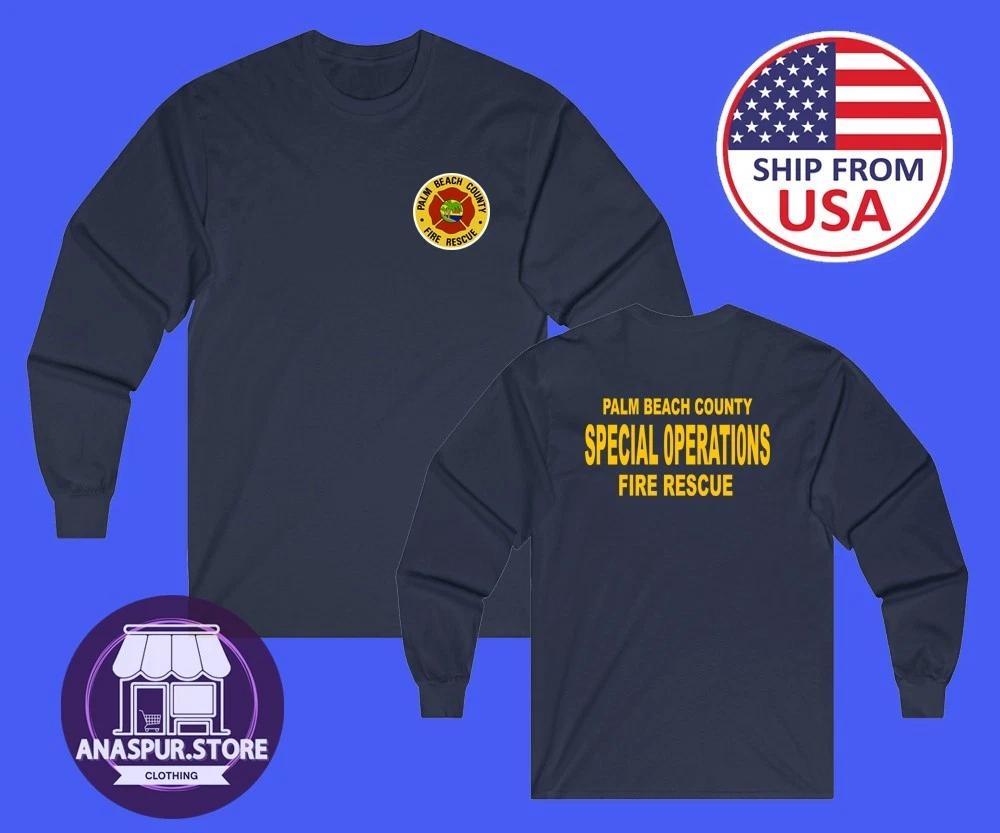 Palm Beach Florida Firefighters Fire Department Men s Navy Size S-2XL XL