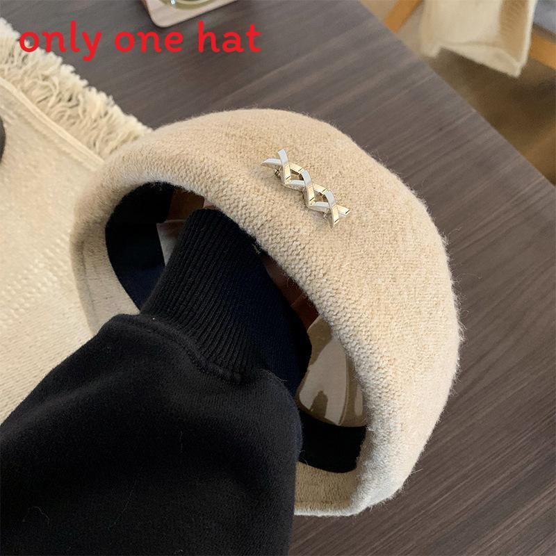 Beret Hat For Women Autumn Winter Wool Feel Breathable Classic Style For Casual Wear
