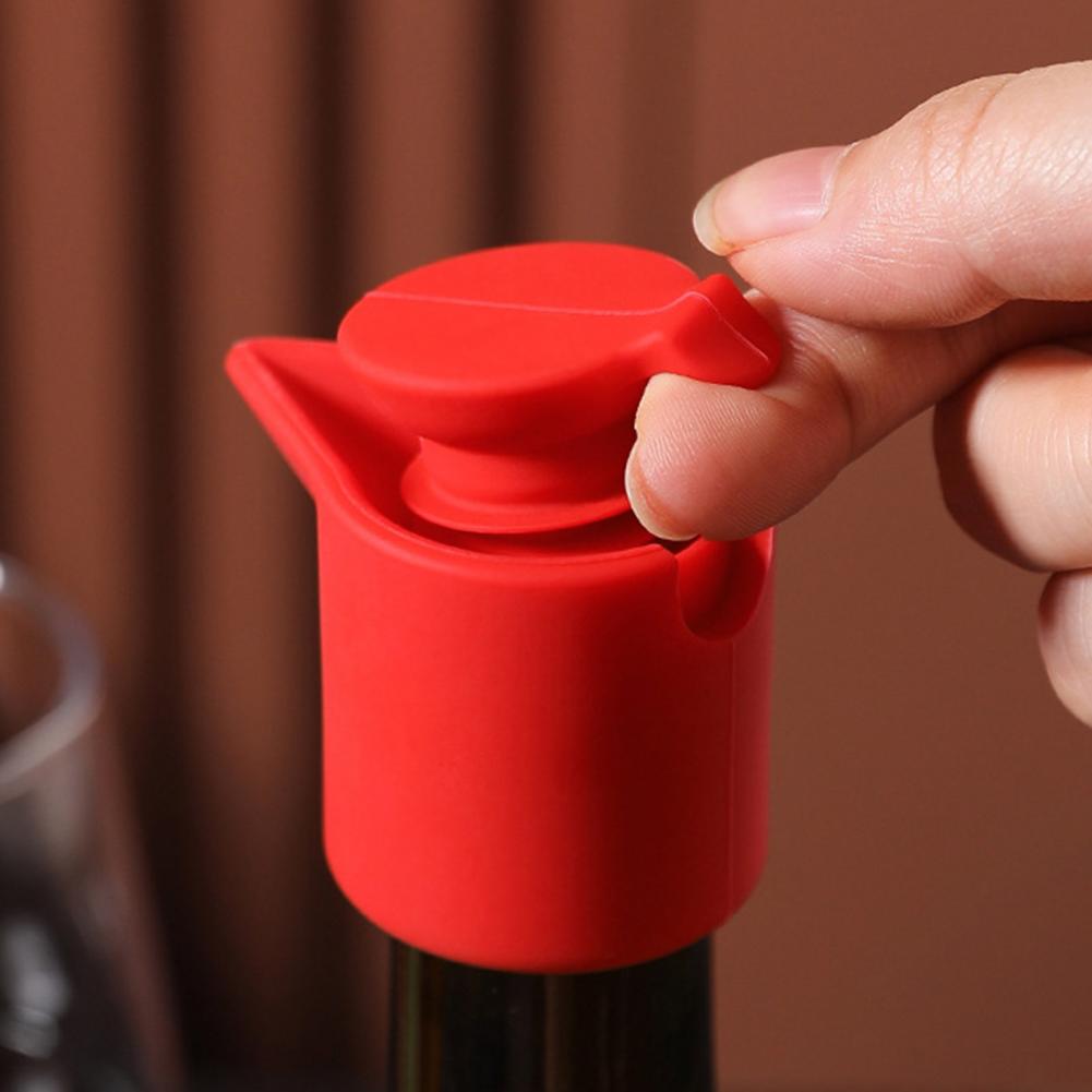 Siliconen Wijnflesstopper Herbruikbare Afsluitdop voor Rode Wijn Bier 7-Spiraal Wijnkurk met V-vormige Giettuit Luchtdichte Behouder