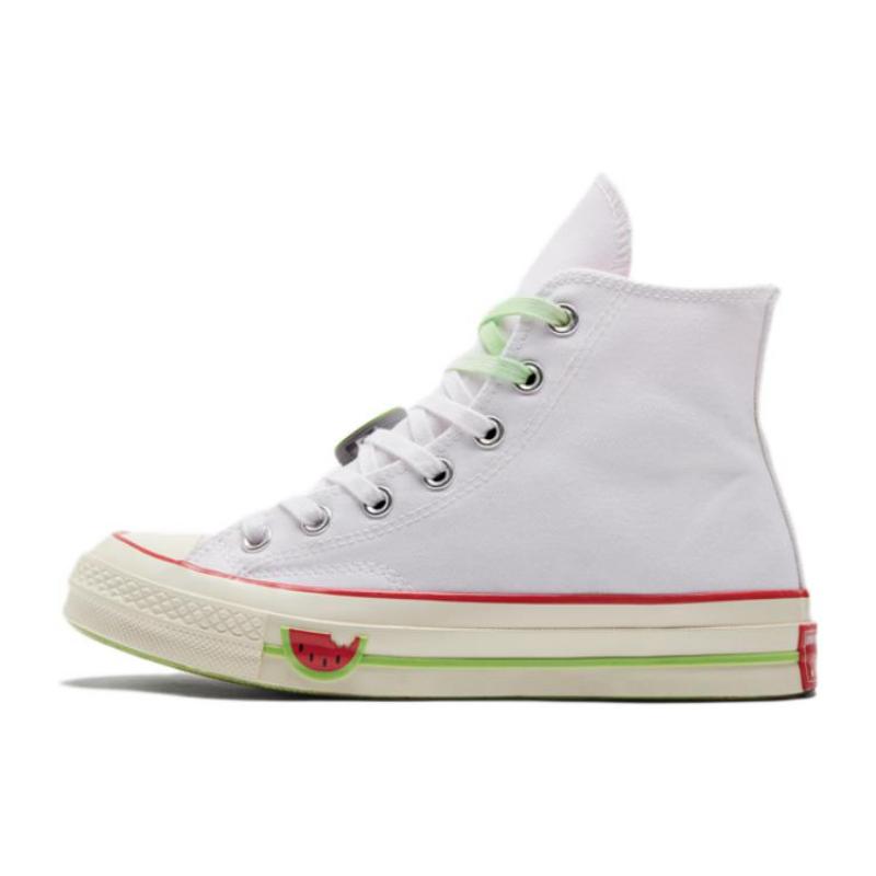 Converse 1970s Chuck Taylor All Star Watermelon Trend High-Top Canvas Shoes Unisex White with Pink