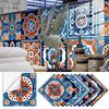 10pcs Tile Stickers Waterproof Self-Adhesive DIY Wall Decals For Kitchen Bathroom Home Laundry Room Decor