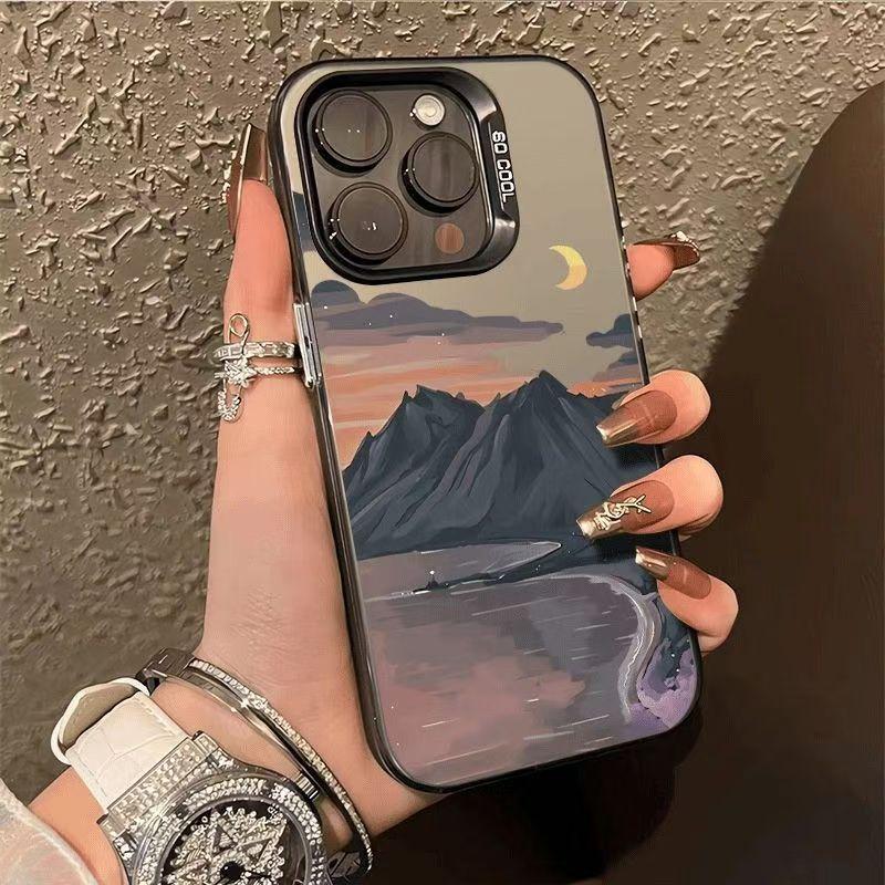 

Scenic Sunset Hills Suitable for Apple 16promax Mobile Phone Case IPhone13 1412 15 High End Sense iPhone 12 ProMax