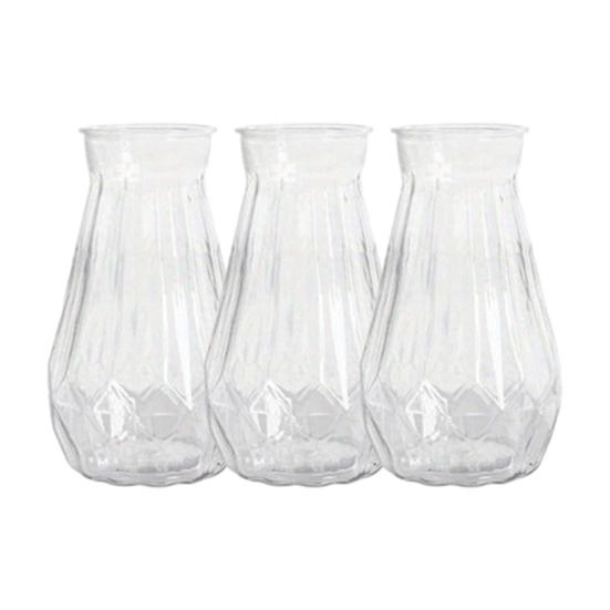 Plastic Clear Bud Vase Decorative Flower Vase Plant Holder Modern Centerpiece Vase for Home Wedding Party