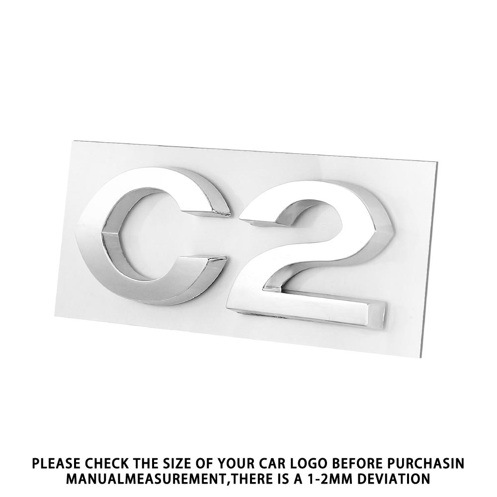AQP4 1 unidad Pegatina Insignia de Letra de Coche 3D de ABS Pegatina Decorativa para Maletero de Carrocería de Coche Para Citroen C2 C4 C5 Aircross VTS C-ELYSEE Berlingo C4L