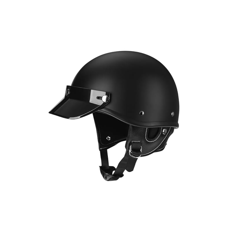 Woljay Half Cap Helmet Bicycle Jet Cruiser Scooter for Adult Men Women DOT Approve (M,Matte Black)