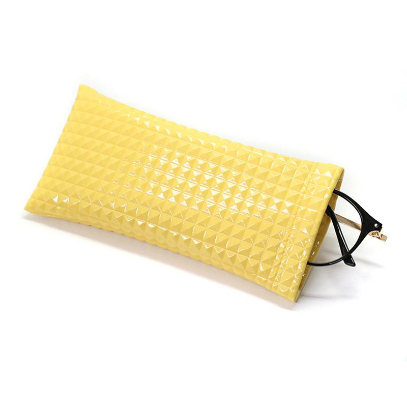 Leder Sonnenbrillenetui zum Zusammendrücken Tragbar Feder-Aufbewahrung Brillenetui Halter PU-Leder Sonnenbrillen Brillen Tasche Leseetui