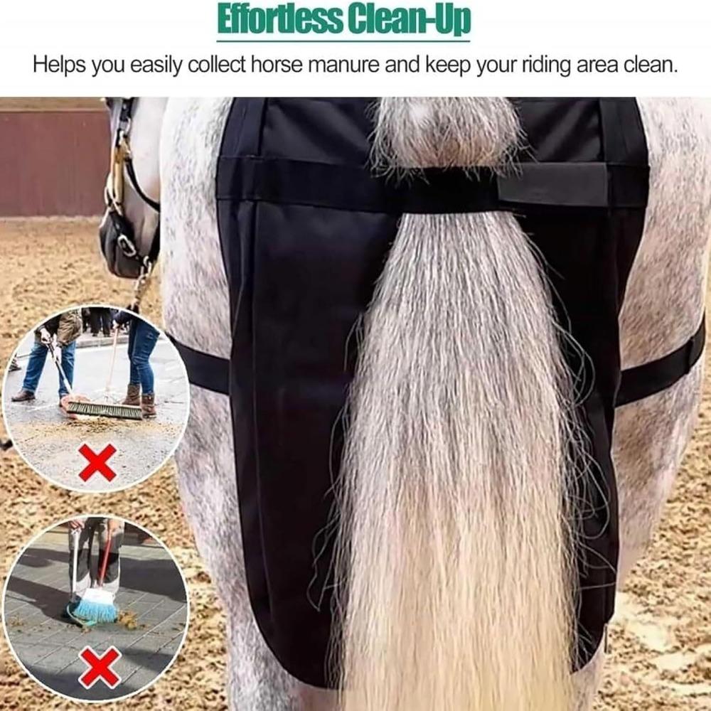 Adjustable Buckle Horse Poop Catcher Oxford Fabric Equine Manure Bag  For Saddle Riding