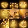 6pcs 8led Cork Wine Bottle Stopper String Light Rechargeable Solar Fairy Lights For Outdoor Party