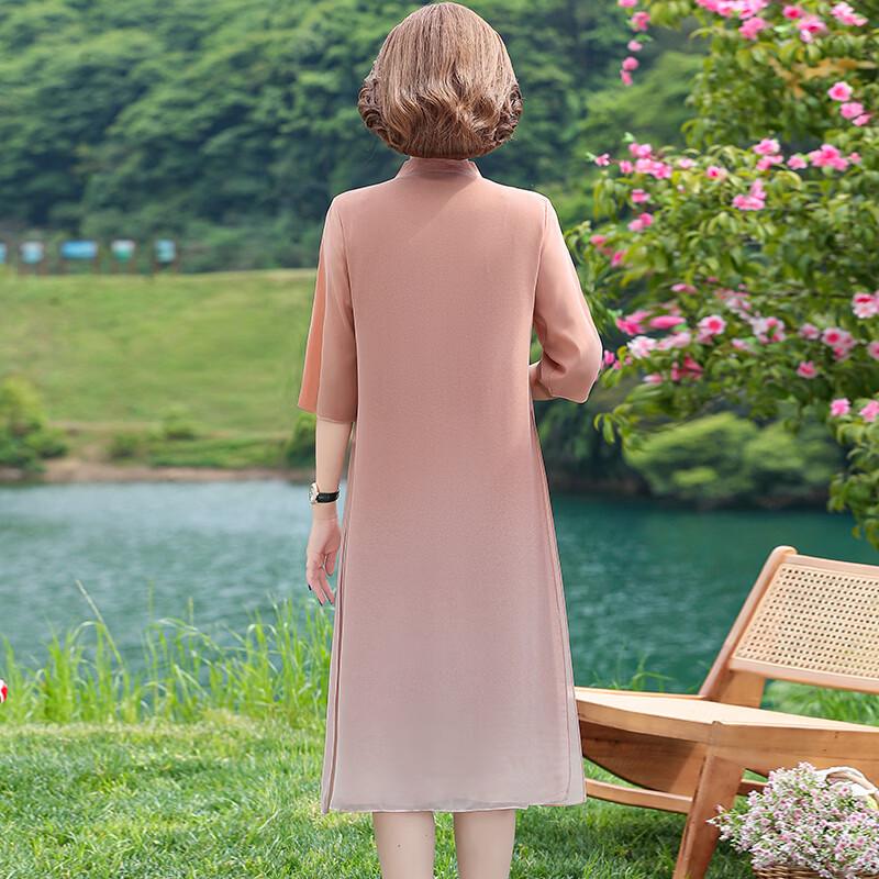 Yalu Elegant New Chinese Style Long Dress for Moms