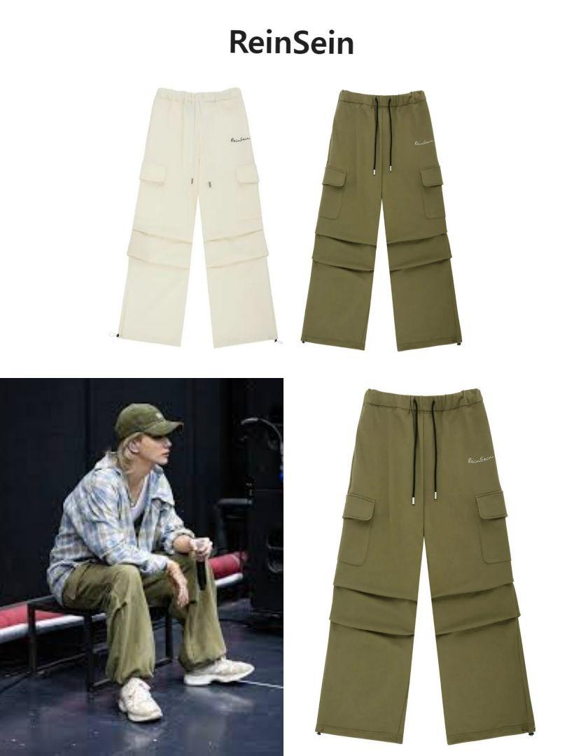 

[USED] SEVENTEEN Jeonghan wears ReinSein Cargo Pants in Olive