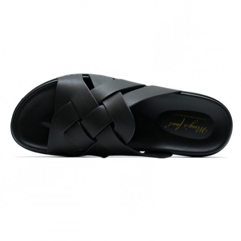 Sandały Męskie Skórzane Czarny W183001rb M