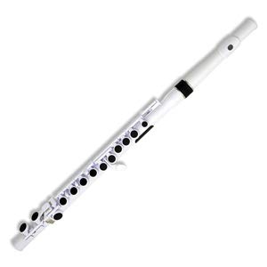NUVO Plastic Wind Instrument Flute C Key Student Flute Student Flute N230SFWB exclusive 2.0 White/Black [With semi-hard case] []