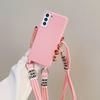Strap Case For Samsung Galaxy S23 Ultra S21 S20 FE A54 A34 A14 S24 S22 Plus Shoulder Crossbody Lanyard Neck Rope Silicone Cover