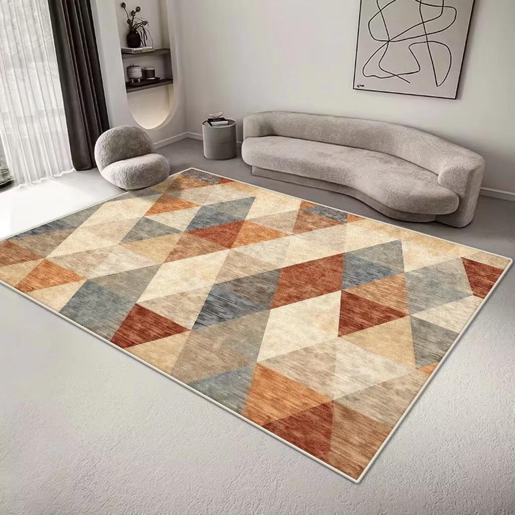 Geometrischer Teppich im nordischen Stil für Wohnzimmer Minimalismus Dekoration Schlafzimmer Große Teppiche 200x300CM Bürobereich Rutschfeste Bodenmatte