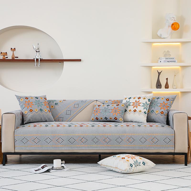 

1 шт. Чехол для дивана из шенилла, нескользящий чехол для дивана, чехол для дивана Four Seasons, универсальный протектор для мебели для спальни, офиса Livi 70*70cm