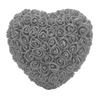 Foam Fake Roses Handcrafted Romantic Decorative Heart Shape Artificial Roses with String Light for Bedroom Wedding Gray