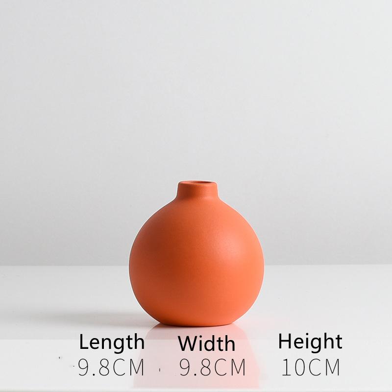 

Керамическая ваза в стиле скандинавского стиля, вазы для сухих цветов, ваза Morandi Color, цветочный горшок, украшение для рабочего стола в гостиной, корейский минимализм, домашний декор
