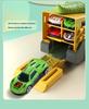 Cross-Border Dinosaur Pull-Back Car: Alloy Toy with Storage Map for Boys