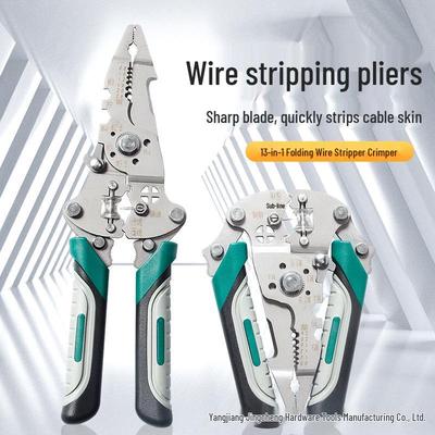 Electrician Pliers: Multifunctional Wire Stripper with Three-Color Handle