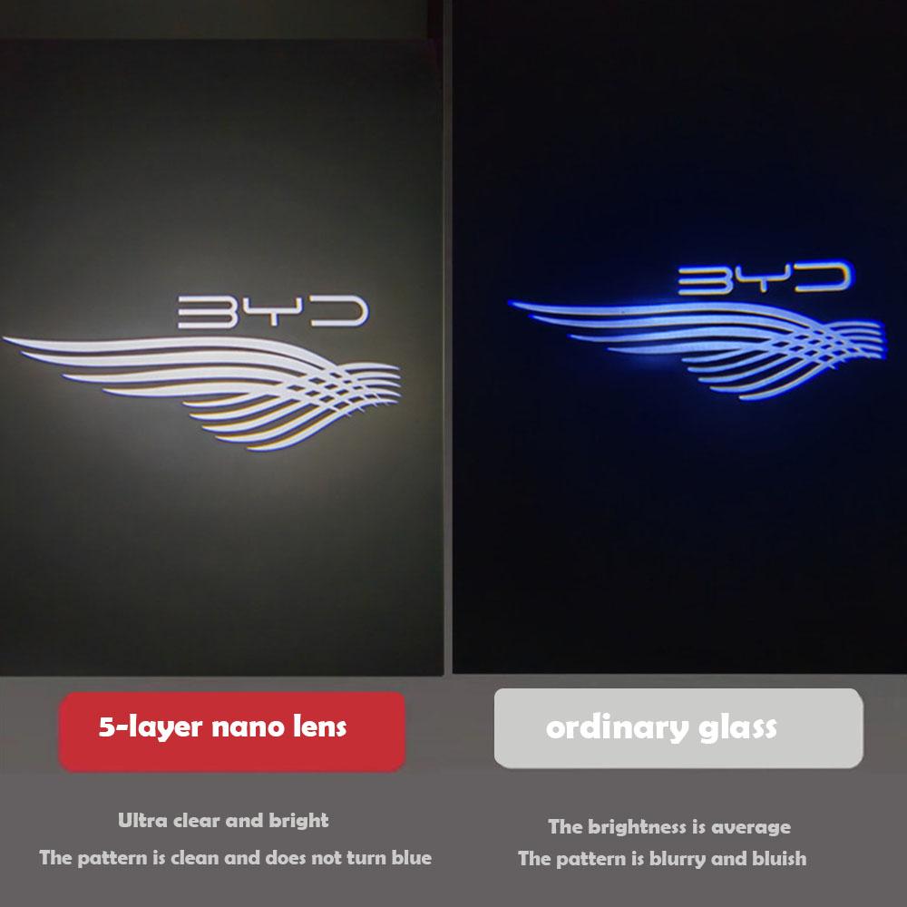 For BYD Sealion 07 EV 2024 2025 Car Welcome Light Door Projection Atmosphere Light Interior Modification Accessories