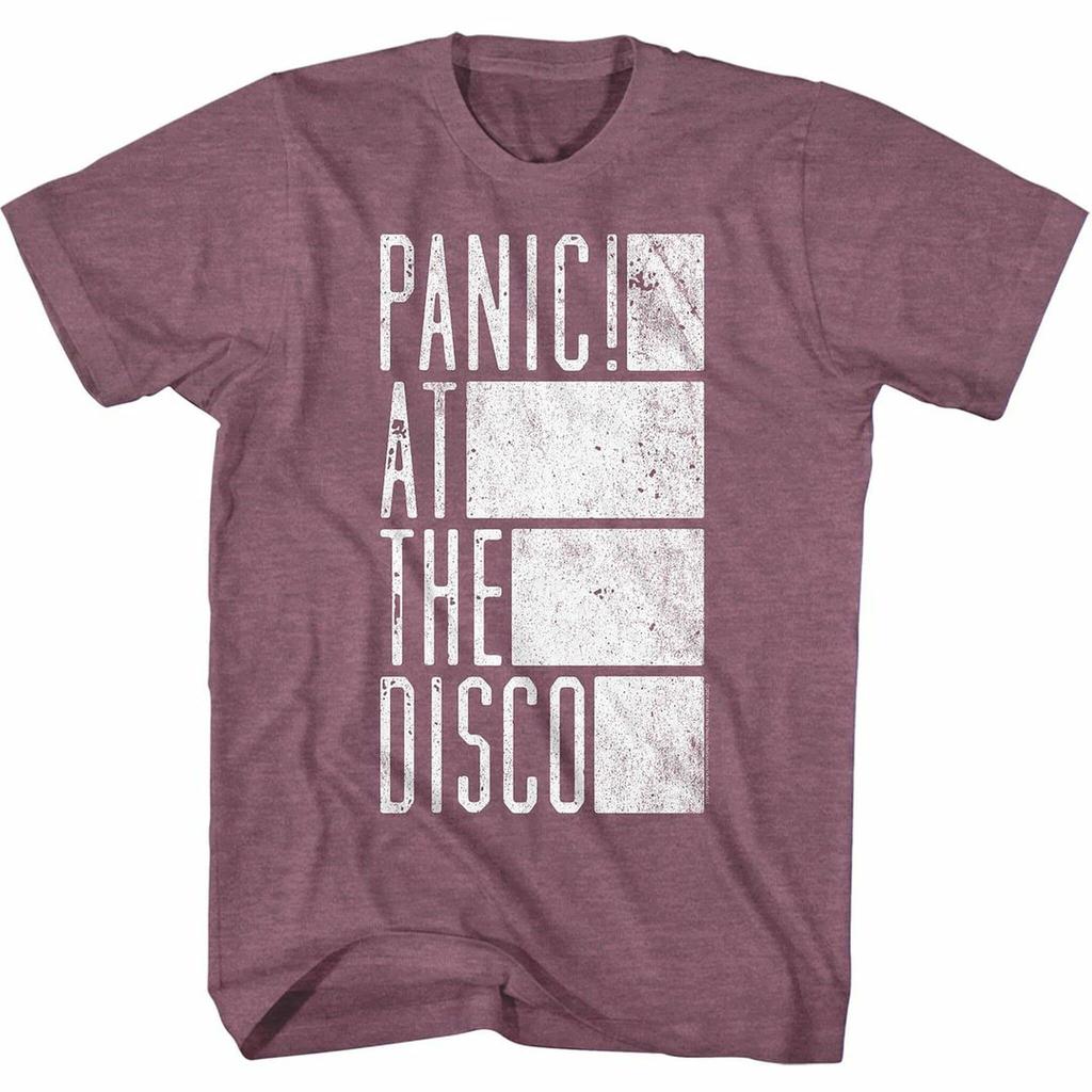 Panic At The Disco Box Light Maroon Heather Adult T-Shirt
