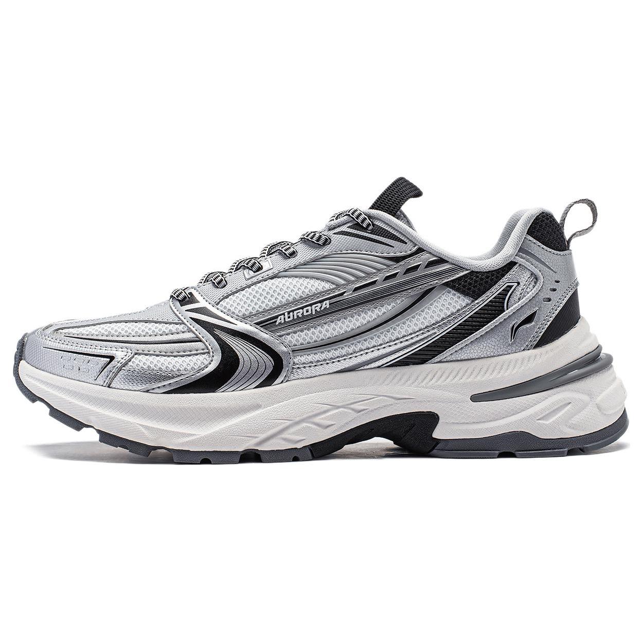

Li Ning Aurora 2K V2 Cushioning Slip Resistant Abrasion Resistant Support Low top Casual Shoes Men s White Silver AGCU025-1 40