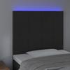 3122462 vidaXL LED Headboard Black 90x5x118-128 Cm Velvet