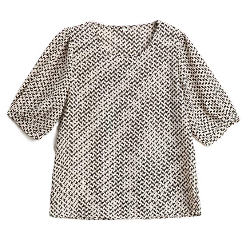 2026 Summer Women's Printed Silk Top – Stylish Loose Short Sleeve T-shirt for Middle-aged and Young Mothers