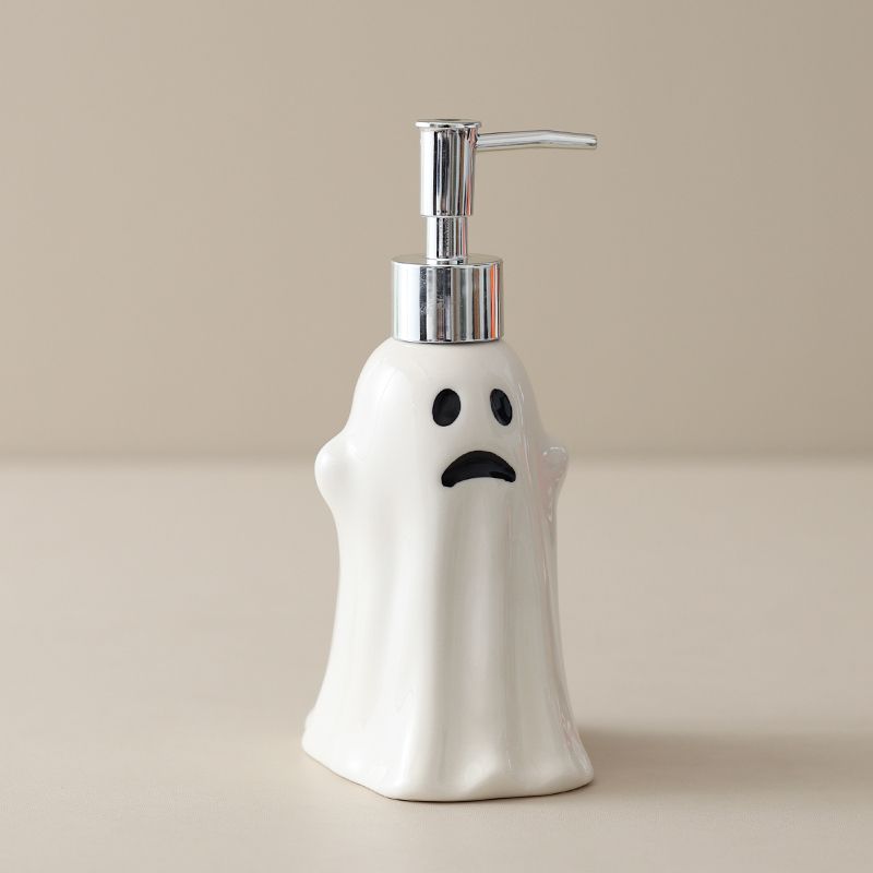 Painted Christmas Ceramic Lotion Bottle Hand Sanitizer Shampoo Moisture Bottled Hotel Press Soap Dispenser Bathroom Accessories