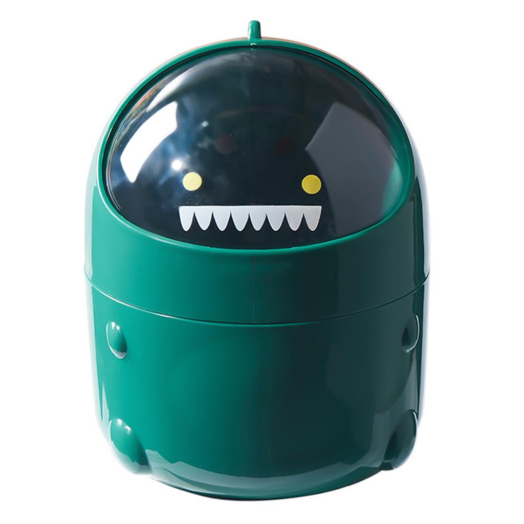 Desktop Trash Can Multifunctional Storage Bucket   Cover Cartoon Container Small Waste Bin for Home School