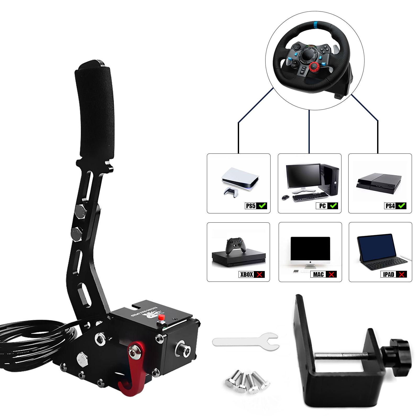 XBOX/PS4 PS5 PC USB Handbrake For SIM Auto Racing Games Logitech G29 Steel & Aluminum RALLY Adjustable For PC Windows PS4 PS5 PC bracket