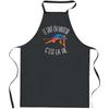 Kitchen Apron - High Jump It's Life - Black - Durable Cotton - Breton Print