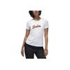 Jordan Letter Slim Fit Simple Design Round Neck Short Sleeve T-Shirt Women Tops White FN5390-100