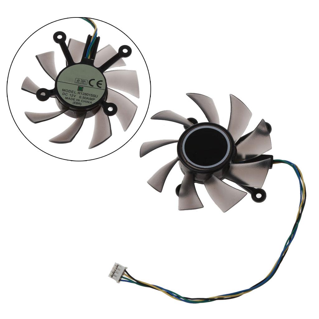 R128015SU 75mm 4pin 4x43mm for EAH5830/6850/8600/9800 GTS 260/450/460 HD7850 Graphics Card Cooling Fan