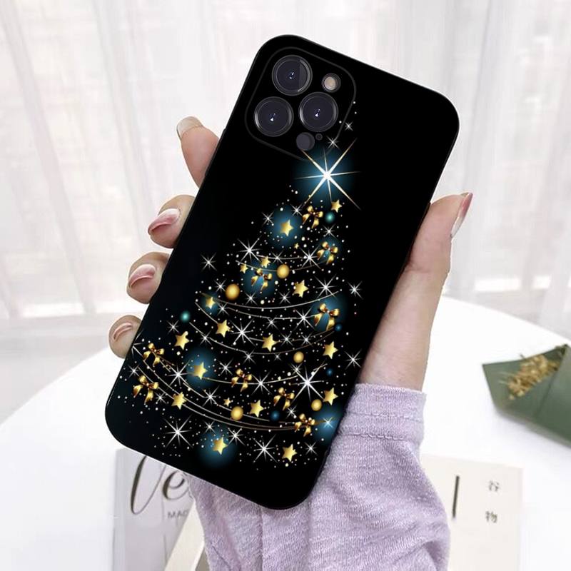 Merry Christmas Tree Deer Phone Case For iPhone 8 7 6 6S Plus X SE 2020 XR XS 14 11 12 13 Mini Pro Max Mobile Case