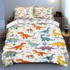 Colorful Dinosaur Illustrations. Bedding Duvet Cover Sets Duvet Covers Pillowcases Gifts (1 * Duvet Cover 2 * Pillowcases, Without Duvet Insert)