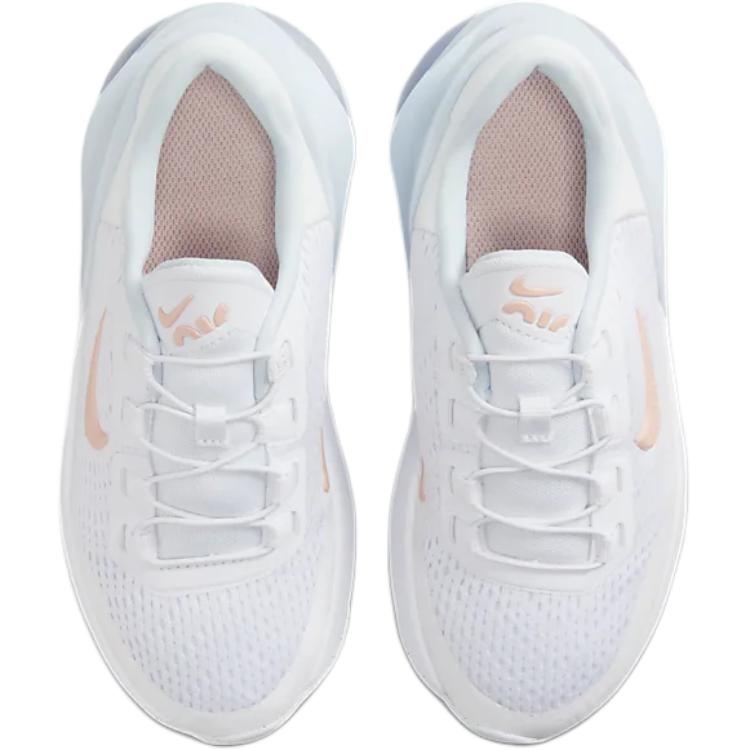Nike Air Max 270 Go Ps Comfortable Simple Shock Absorption Breathable Durable Low Top Running Shoes Kids Sneaker White Blue DV1969-106