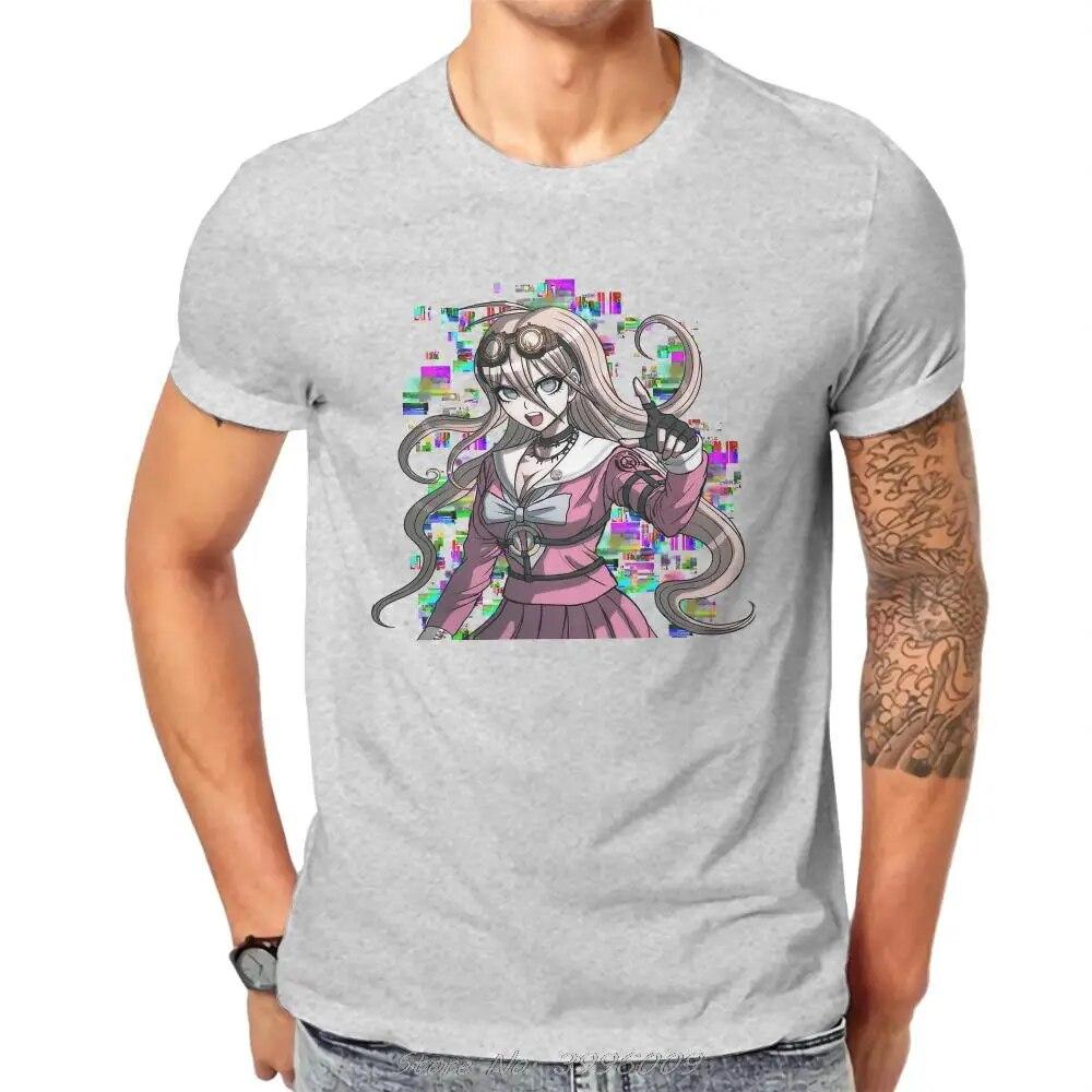 Danganronpa Bear Game MIU IRUMA GLITCH T Shirt Classic Grunge Summer Loose Cotton Unisex's Tops Harajuku Crewneck TShirt