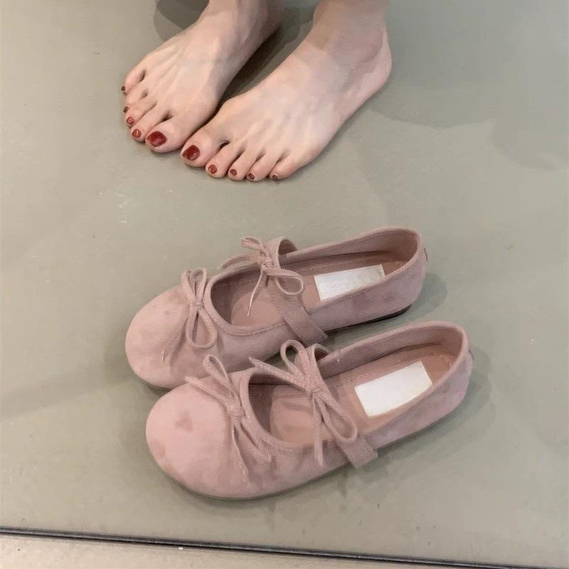 Gentle Mary Jane shoes new sweet bow with skirt round head light mouth shoes