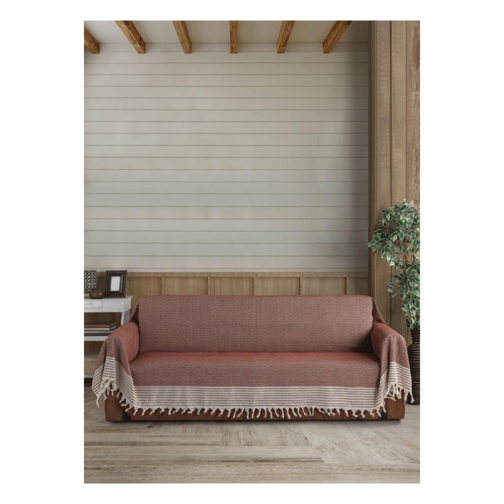 Organiczna tkanina Buldan pokrywająca beżowe ramiona Duży rozmiar 180 x 300 cm Fotel Sofa Sofa Narzuta bawełniana