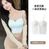Beauty Back Sling Sports Chest Wrap Vest Women's Latex Fixed Cup Outside Wear Bottom Slim Short Spice Girl Top Sexy