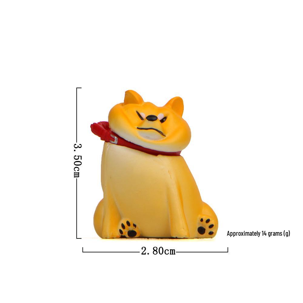 2nd Gen Shiba Inu Figurine: Self-Healing, Korean-Style Creative Baking Scenery