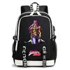 Anime JoJo Print Lightweight Student Backpack Casual Daypack for Teen Kids Junior School Bag