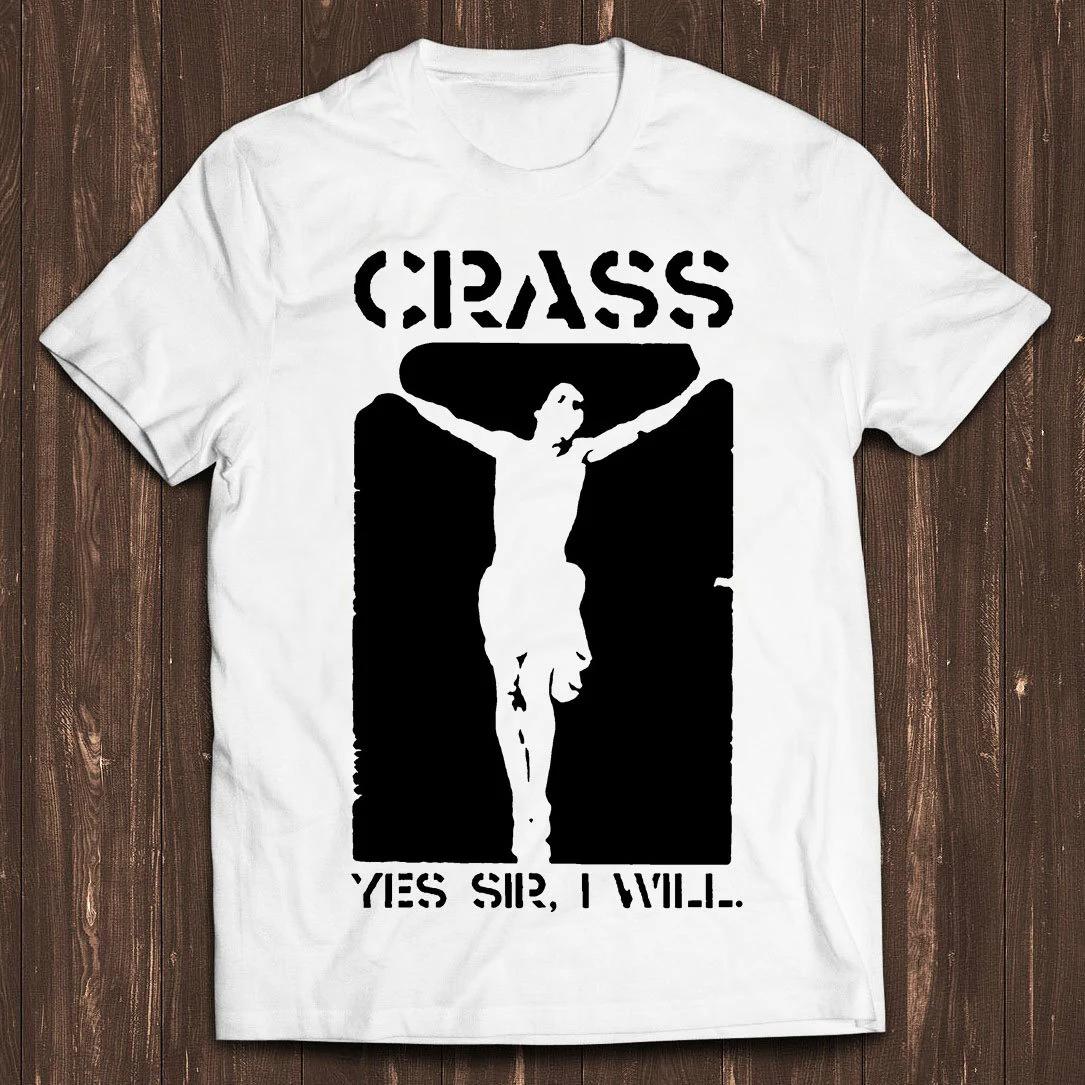 

Crass Yes Sir I Will Punk Rock Design Classic Retro Film Gamer Meme Movie Music Cool Gift Tee S