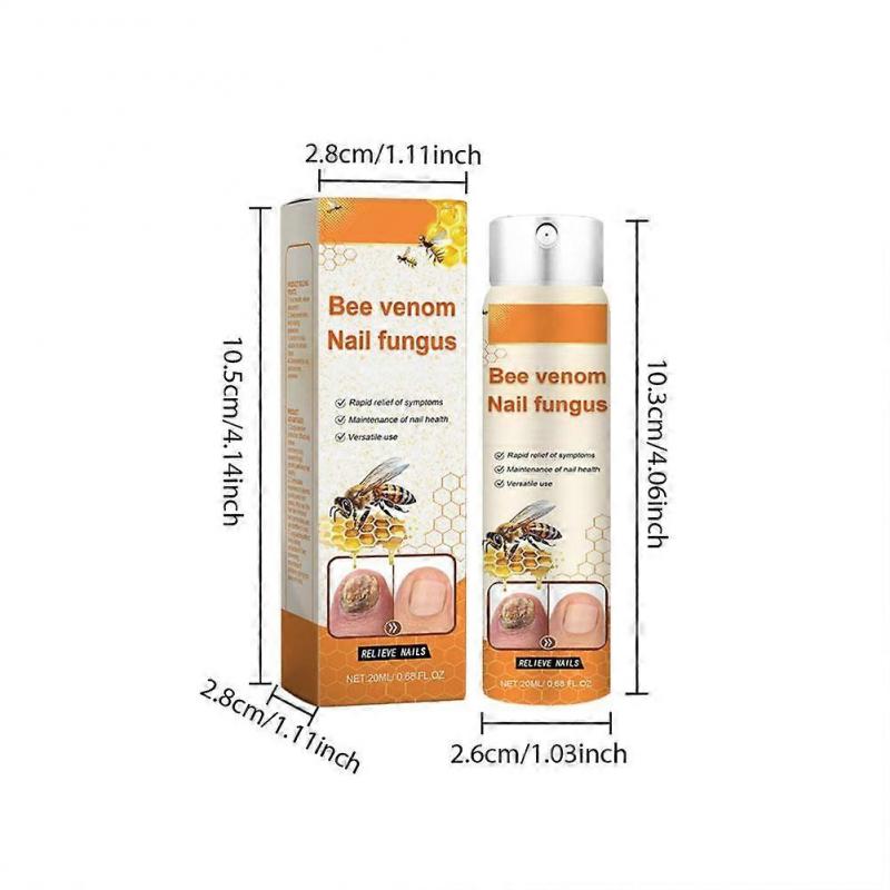 Bee Venom Nail Fungus Treatment Spray 20ml Natural Antifungal Solution for Healthy Nails Fast Acting Odorless