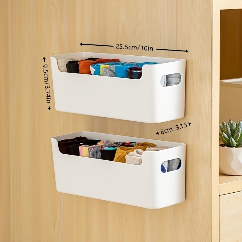 2pcs Wall-Mounted Storage Boxes, Modular Wall Organizer with Vertical Surface Optimization - Tool-Free Mounting System