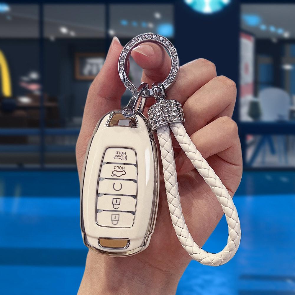 3 4 5 Buttons For Hyundai I30 Ix35 Kona Encino Solaris Azera Grandeur Ig Accent Santa Fe Palisade Keychain Car Key Case Cover