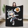 Soft BlanketKids Decorative Oguri Cap Uma Musume Bedding Throws Flannel Bedspread For Couch Chair Aesthetic Sofa Bed Cover